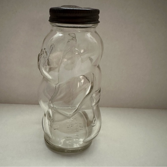 Vintage Hazel Atlas Glass Piggy Bank Brother Can You Spare A Dime? 8127 With Lid - Picture 4 of 11